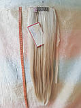 Хвост прямой на ленте пшеничный блонд CIVK-24ВТ613, фото 3