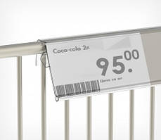 Цінникотримач для кошиків з металевих прутків ВІД 20 ШТ. Цінник 1 м