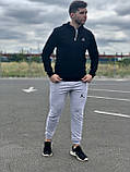 Чоловічий спортивний костюм Nike (найк) - чорна худі і сірі штани, фото 5
