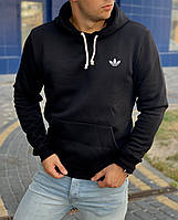 Тепла чоловіча толстовка Adidas (Адідас), худі з капюшоном, кофта, кенгурушка / ОСІНЬ-ЗИМА