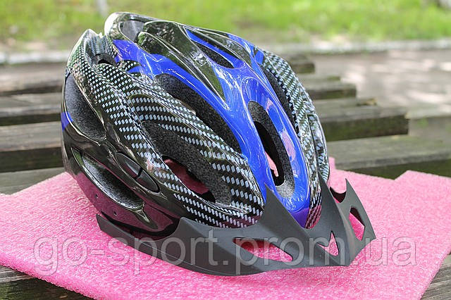 Шолом велосипедний Carbon blue