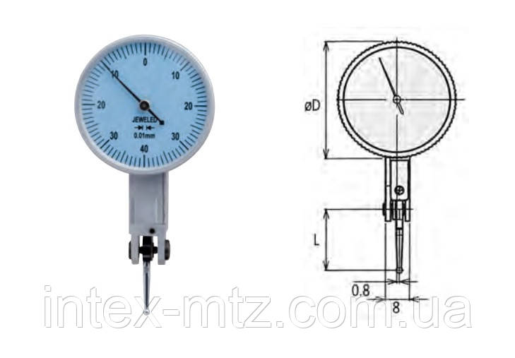 Индикатор рычажный 0,8 0,01: продажа, цена в Киеве. Циферблатные ...