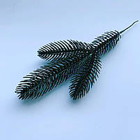 Гілочка ялини зелена. Ялинова гілка для новорічного декору (27 см), фото 2