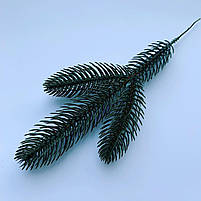 Гілочка ялини зелена. Ялинова гілка для новорічного декору (27 см), фото 4