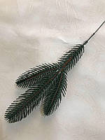 Гілочка ялини зелена. Ялинова гілка для новорічного декору (27 см), фото 5