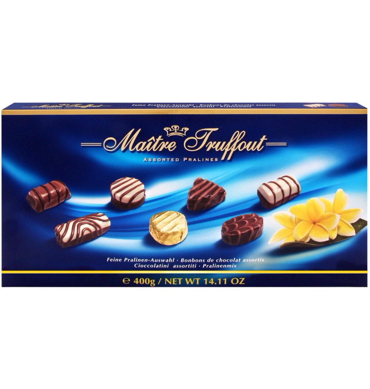 Конфеты Шоколадные Maitre Truffout Assorted Pralines с пралине 400 г Австрия - фото 2 - id-p1068494327