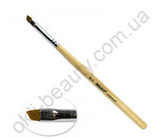 Пензель для гелю скошена Mileo №5-1 (для брів, штучна)