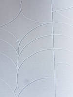 Обои флизелиновые Decoprint Elisir EL21050 геометрические фигуры 3д круги полосы белые серые фон серебряный