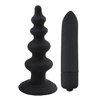 Анальна пробка з вібро 10 режимів Silicone Anal Plug