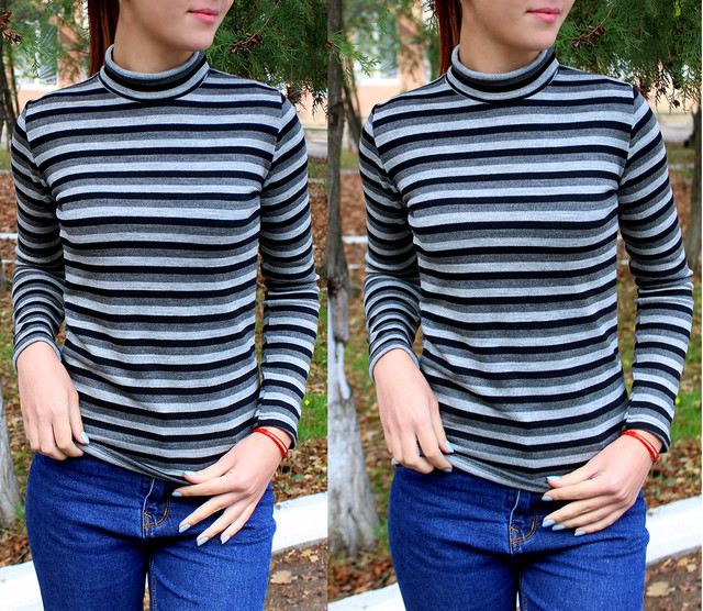 Гольф жіночий в смужку теплий Гольф жіночий в смужку теплий