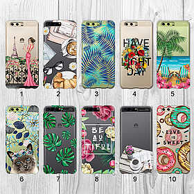 Силіконовий чохол з малюнком для Huawei P10 Plus (new collection)