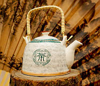Чайник заварочный фаянсовый белый "Тибет" 900 мл №9