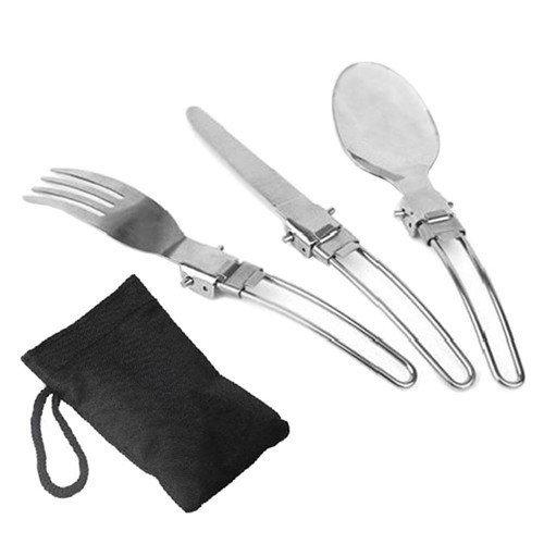 Туристический походный набор Campsor : нож, вилка, ложка 3 в 1