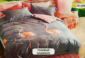Двоспальний Євро комплект постільної білизни, фото 3