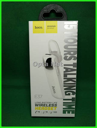 Bluetooth гарнітура Hoco Е37 Білий