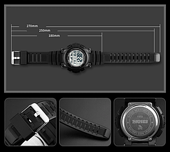 Спортивні чоловічі годинники Skmei 1372 black, фото 3