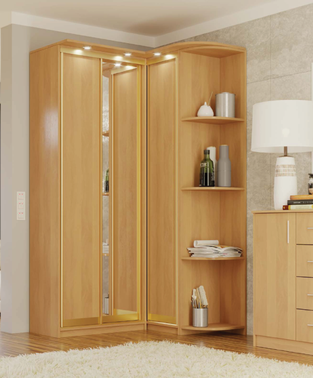 Кутова шафа - купе з кутом (дзеркала) УНІ 90х45х240 см Mebel Star