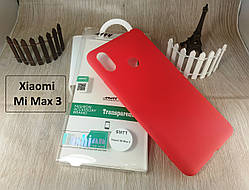 Чохол SMTT для Xiaomi Mi Max 3 — червоний матовий — термополіуретан