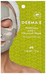 Очищаюча 2 в 1 вугільна маска на основі глини 10 г Derma E США, офіційний сайт
