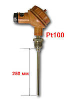 Термоперетворювач (датчик температури) ТСП1-3-Pt100-В-3-250-6-70-Д-(-50...500) , довжина 250мм