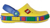 Детские Кроксы Сабо Crocs Crocband LEGO yellow/sea blue