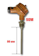 Термоперетворювач (датчик температури) ТСМ1-3-50М-В-3-80-6-40-Д-(-50...150), довжина 80мм