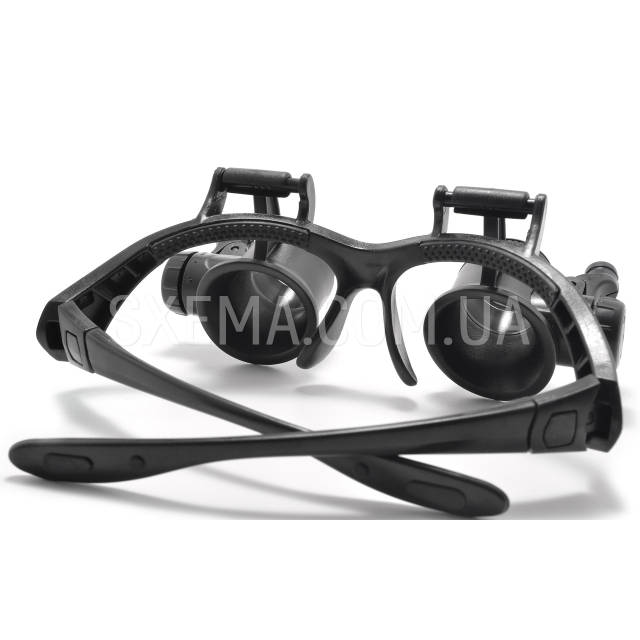 Бинокулярные очки-лупы Magnifier 9892G8KX (8 пар линз) c Led