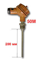Термопреобразователь (датчик температуры) ТСМ1-3-50М-В-3-200-6-40-Д-(-50...150), длина 200мм