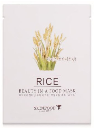Освітлювальна та пом'якшувальна тканинна маска для обличчя Skinfood Beauty in a Food Mask Sheet Рис 20 мл