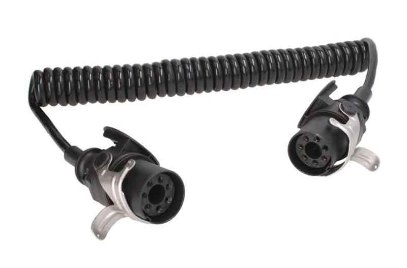 Спіральний кабель причепа зі штекерами 7 PIN EBS TRUCKLIGHT 4,5 м (ISO 7638-1)