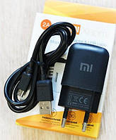 Сетевое зарядное устройство Xiaomi + кабель Micro USB (1 USB, 2A) черный