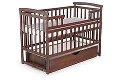 Ліжечко-трансформер Човник з ящиком DeSon (TRANSFORMER), горіх