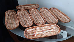 Хлібниці плетені овальні з лози