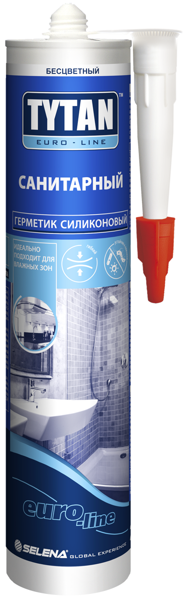 Силікон санітарний Tytan Euro line (безбарвний, білий)