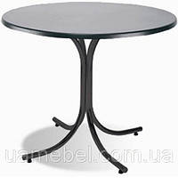 Обеденный стол Rozana (Розана) black/alu Прямоугольный Круглый 800 мм