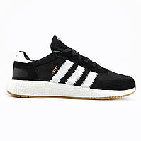 Мужские кроссовки Adidas Iniki Runner Boost black&white (Адидас Иники) черные 41й размер