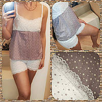 Піжама для годуючих Бавовна шорти і майка для годування