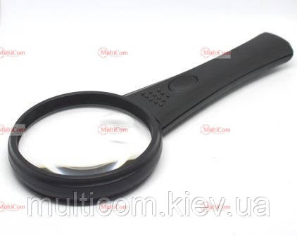 14-04-023. Лупа ручна, збільшення 3,5х діам.-65мм + 10х діам.-17мм, Кругла, з LED підсвічуванням, MG2B-6, фото 1