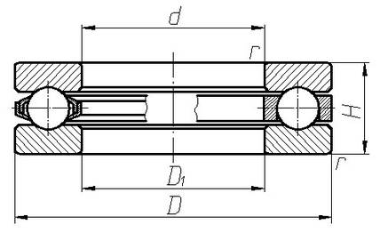 Підшипник 8222Л (51222М) розміри 110*160*38, фото 2