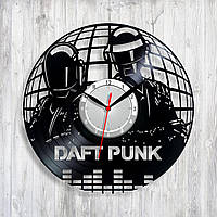 Daft Punk часы Єлектронный дуэт Музика часы Концептуальные часы Часы в интерьер Дафт Панк лица Материал винил