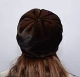 Жіноча норкова шапка кубанка Зірочка, фото 3