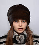 Жіноча норкова шапка кубанка Зірочка, фото 2