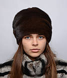 Жіноча норкова шапка кубанка Зірочка, фото 2