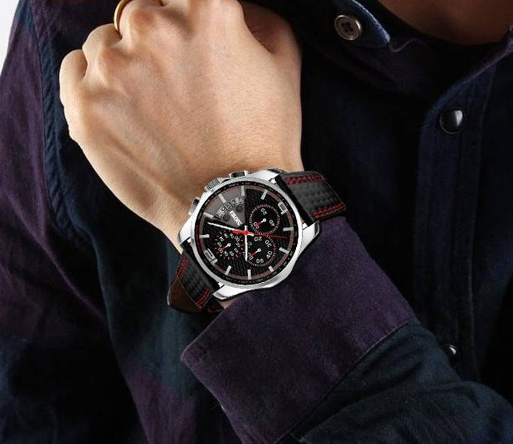 Skmei 9106 spider черные с красным мужские классические часы