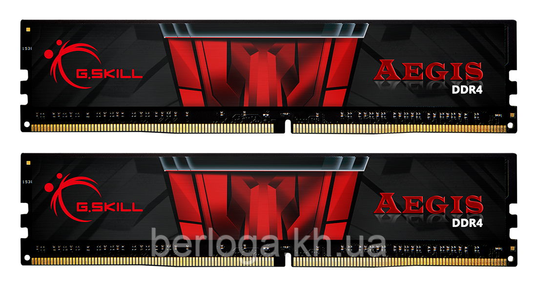 Пам'ять для настільних комп'ютерів G.Skill 16 GB (2x8GB) DDR4 3000 MHz Aegis (F4-3000C16D-16GISB)