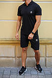 Чоловічий літній комплект шорти та футболка поло Adidas (Адідас), фото 2