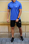 Чоловічий літній комплект шорти та футболка поло Under armour (Андер Армор), фото 7