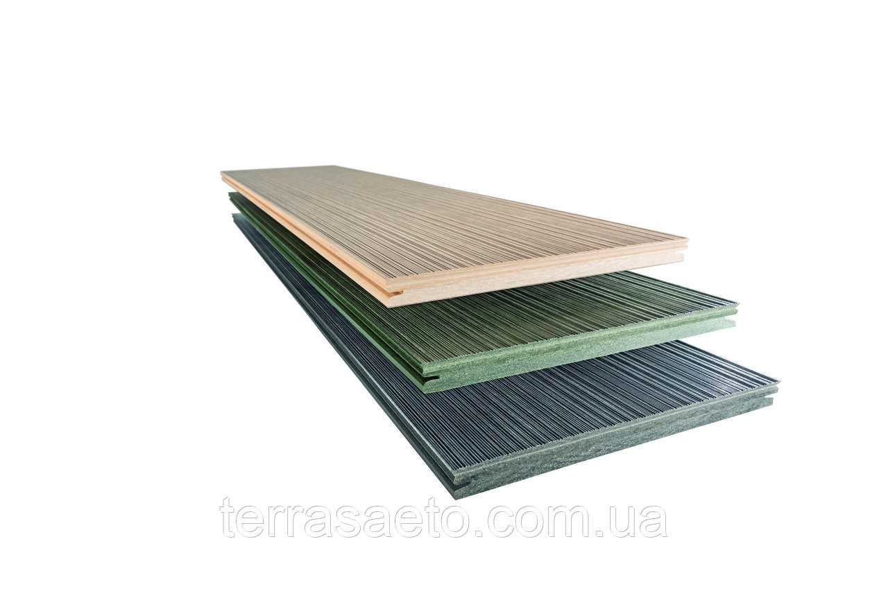 Композитна квадратна дошка EasyDeck® DOLOMIT (ecru, platin, jade) 19 x 245 мм, фото 1