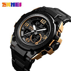 Cпортивний чоловічий годинник Skmei 1452 SHARK black/gold/blue