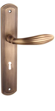 Ручка дверна на планці Tupai SOFIA1 1911 бронза (Португалія), фото 1
